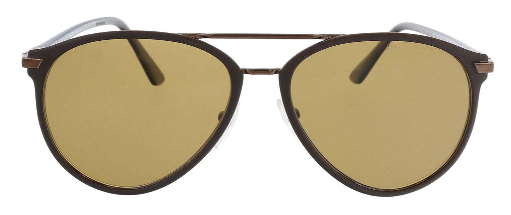 Prada 0PR 51WS GAP01D59 Aviator Full Rim Matte Brown Sunglasses