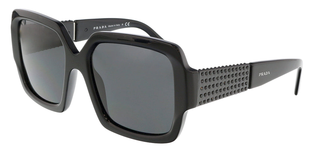 Store Return Excellent Condition Prada  Square Full Rim Black Sunglasses