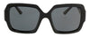 Prada 0PR 21XS 01E5S054 Square Full Rim Black Sunglasses