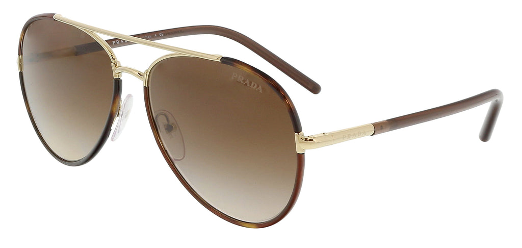 Prada  Aviator Full Rim Havana Sunglasses