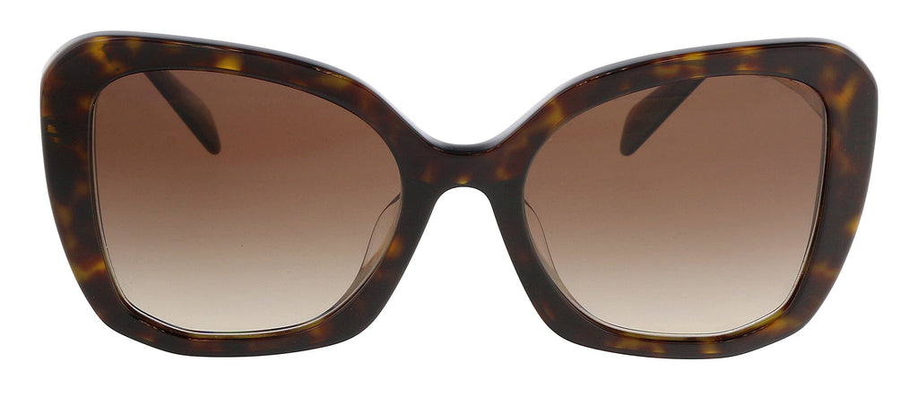 Prada 0PR 03YSF 2AU6S154 Butterfly Full Rim Tortoise Sunglasses-Asian Fit