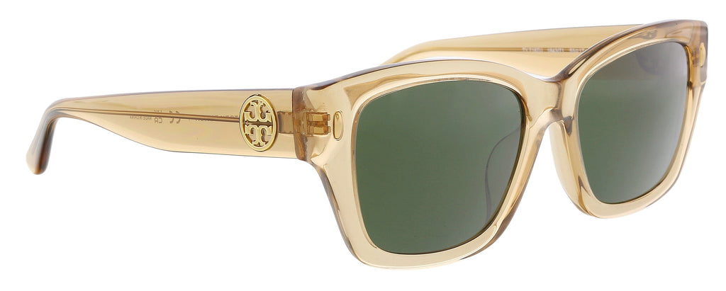 Tory Burch 0TY7167U 184371 Full Rim Transparent Beige Square Sunglasses