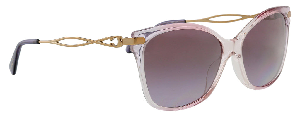 Coach 0HC8316 56418H Full Rim Gradient Transparent Violet Cateye Sunglasses
