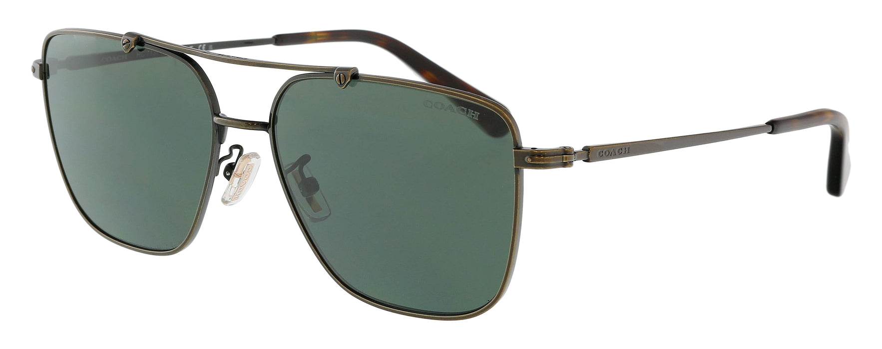 Coach 0HC7137 933371 Full Rim Antique Gold Aviator Sunglasses
