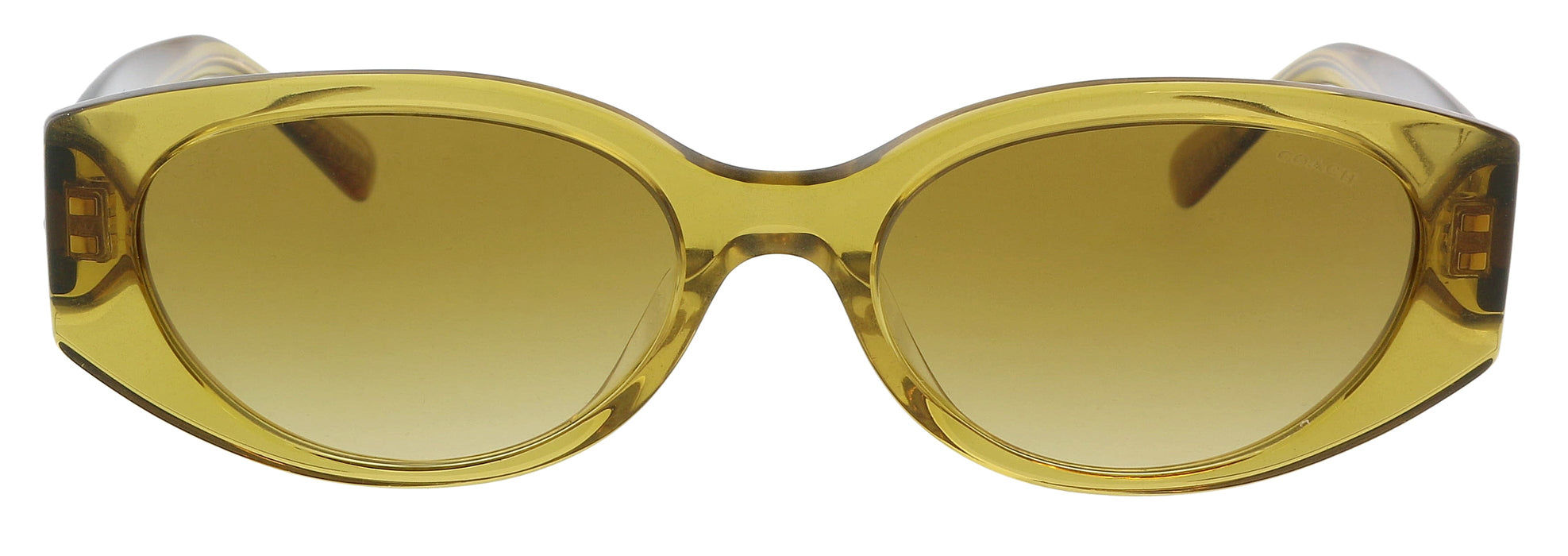 Coach 0HC8353U 57152L Full Rim Transparent Honey Rectangular Sunglasses