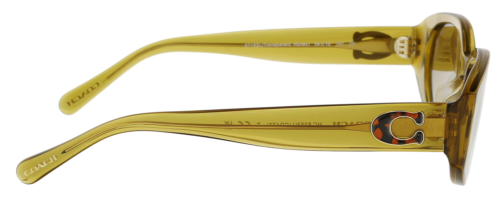 Coach 0HC8353U 57152L Full Rim Transparent Honey Rectangular Sunglasses