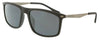 Emporio Armani  Full Rim Matte Grey Rectangular Sunglasses