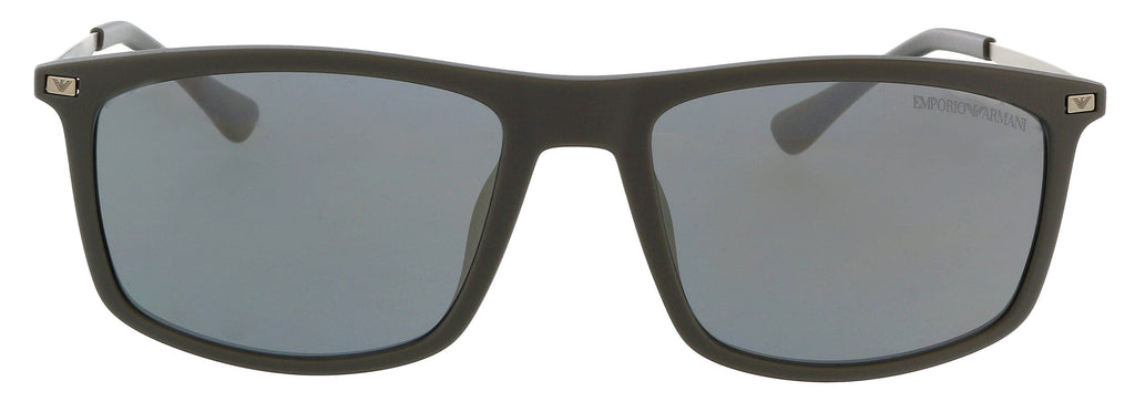 Emporio Armani 0EA4171U 54376G Full Rim Matte Grey Rectangular Sunglasses