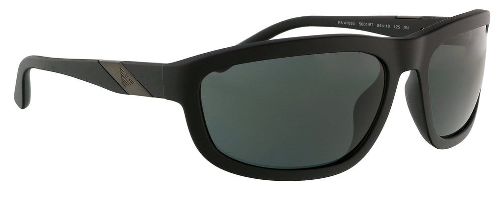Emporio Armani 0EA4183U 500187 Full Rim Matte Black Rectangular Sunglasses