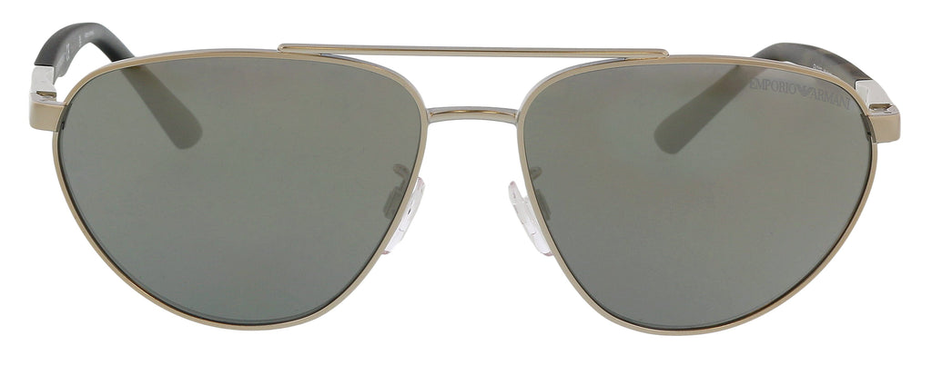 Emporio Armani 0EA2125 30456G Full Rim Silver Aviator Sunglasses