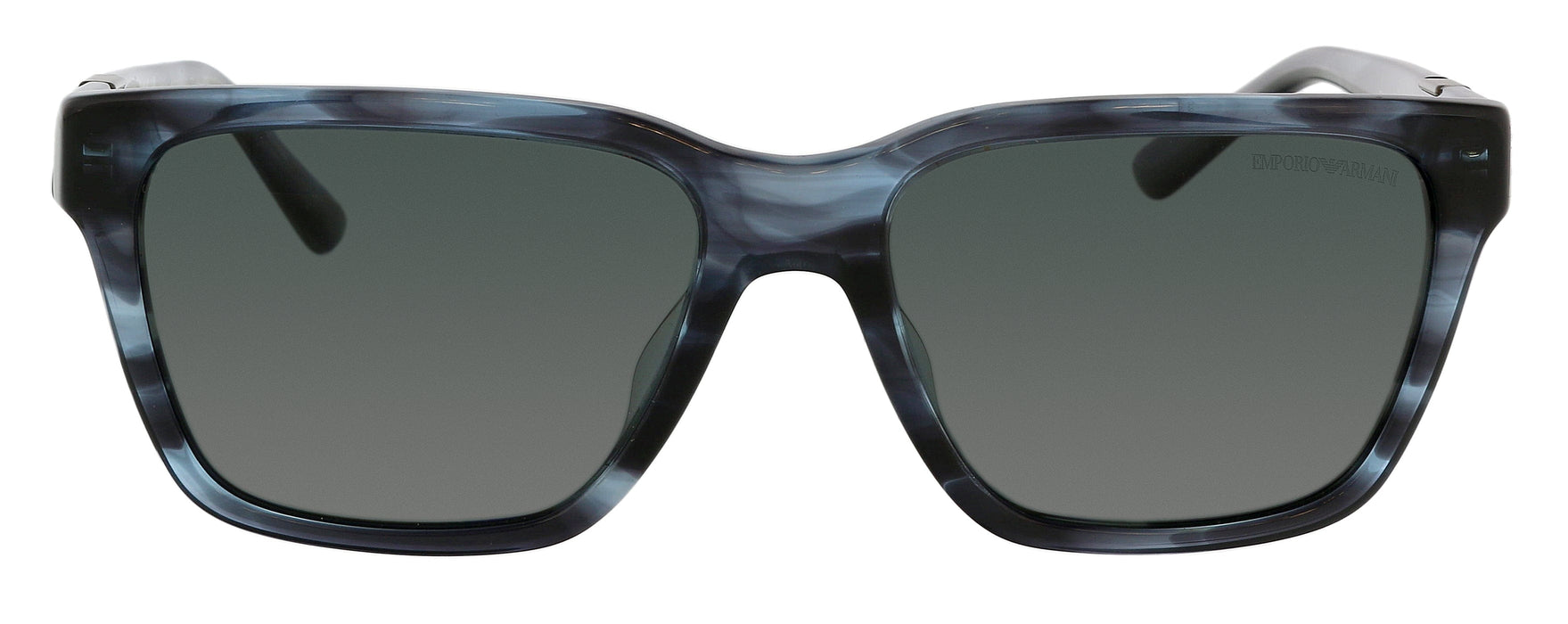 Emporio Armani 0EA4177F 531087 Full Rim Striped Grey Rectangular Sunglasses