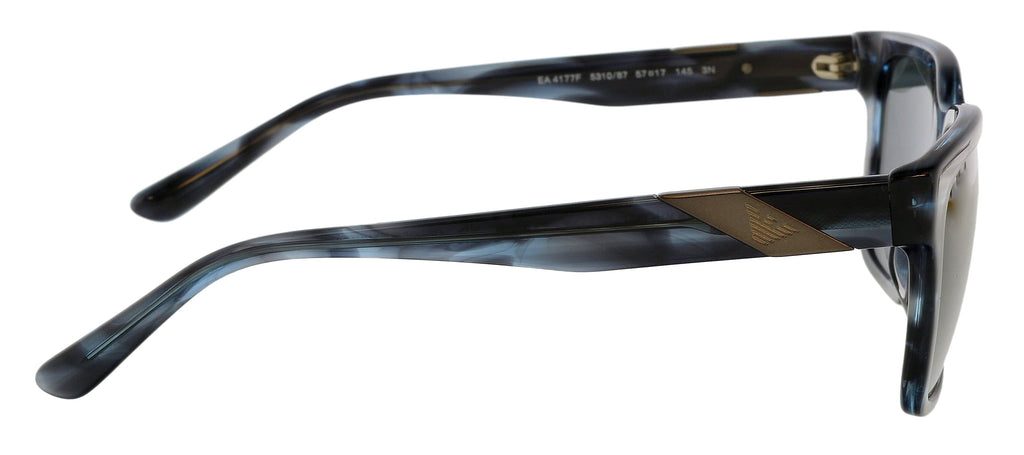 Emporio Armani 0EA4177F 531087 Full Rim Striped Grey Rectangular Sunglasses