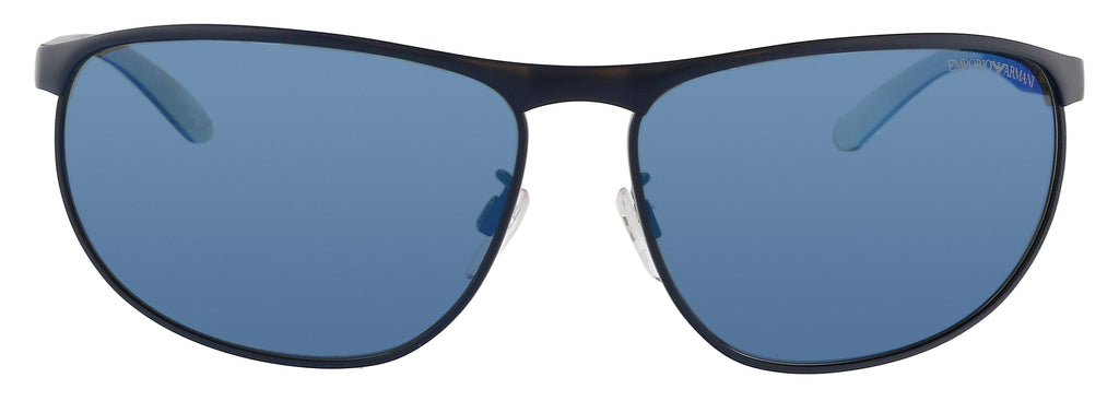Emporio Armani 0EA2124 301855 Full Rim Matte Blue Rectangular Sunglasses