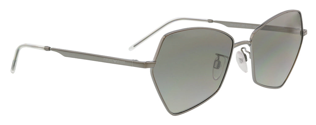 Emporio Armani 0EA2127 301011 Full Rim Shiny Gunmetal Irregular Sunglasses