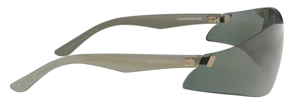 Emporio Armani 0EA2130 3015G8 Rimless Silver Shield Sunglasses