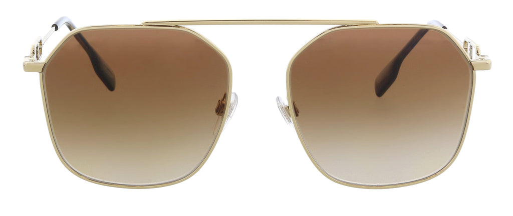 Burberry 0BE3124 110913 Full Rim Gold Aviator Sunglasses