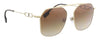 Burberry 0BE3124 110913 Full Rim Gold Aviator Sunglasses