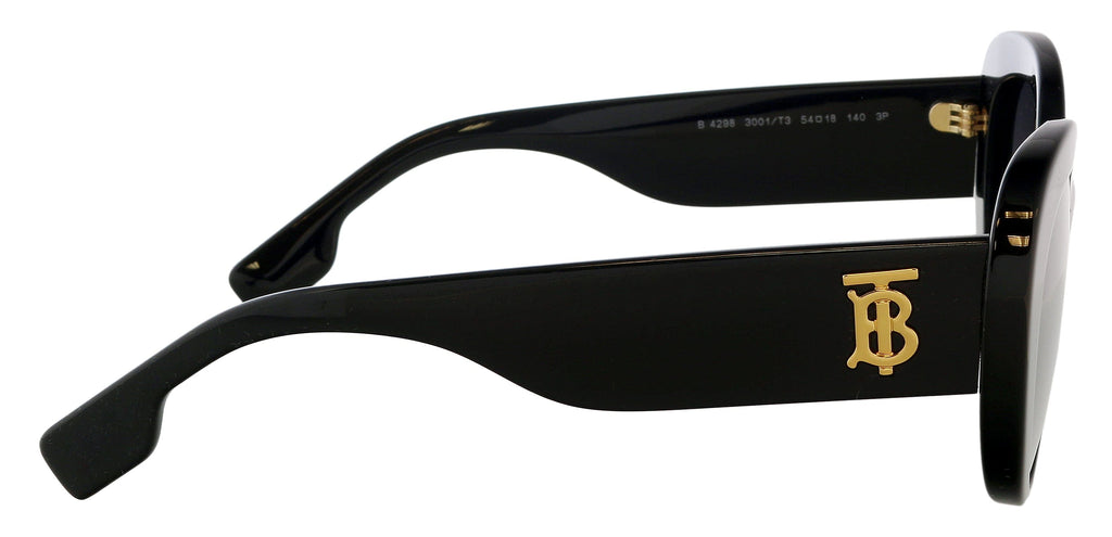 Burberry 0BE4298 3001T3 Full Rim Black Cateye Sunglasses