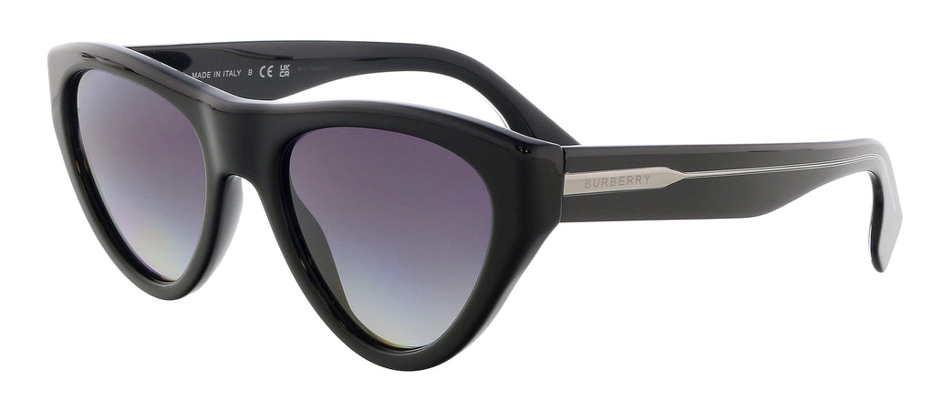 Burberry  Full Rim Black Cateye Sunglasses