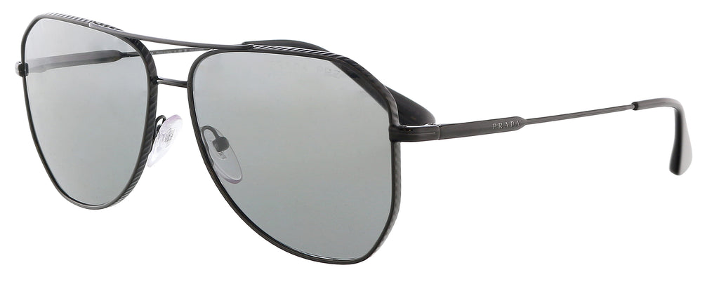 Prada  Full Rim Black Aviator Sunglasses