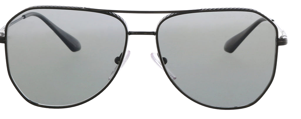 Prada 0PR 63XS 1AB08G Full Rim Black Aviator Sunglasses