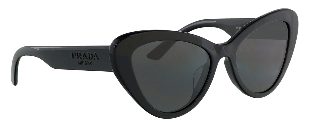 Prada 0PR 13YSF 1AB5S0 Full Rim Black Cateye Sunglasses