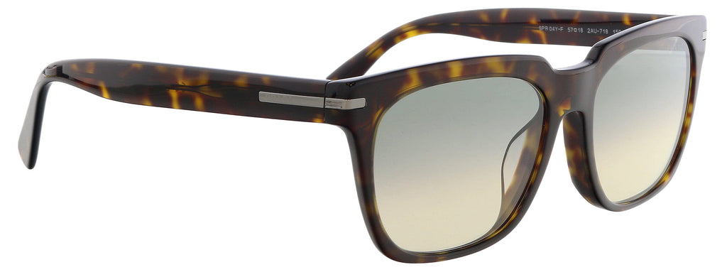 Prada 0PR 04YSF 2AU718 Full Rim Tortoise Square Sunglasses