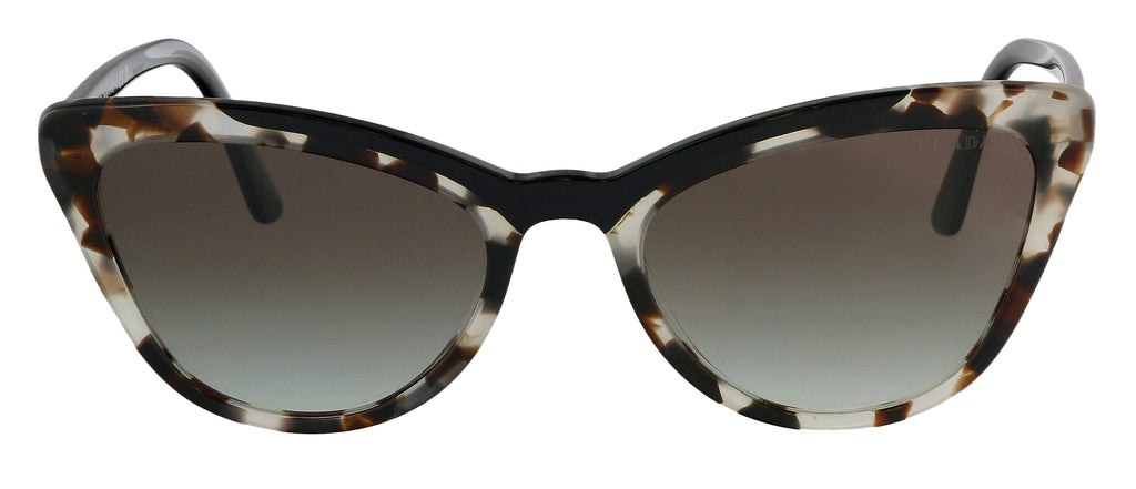 Prada 0PR 01VS 3980A756 Catwalk Full Rim Opal Spotted Brown/Black Cateye Sunglasses