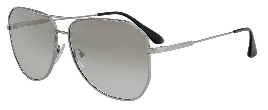 Prada  Full Rim Silver Aviator Sunglasses