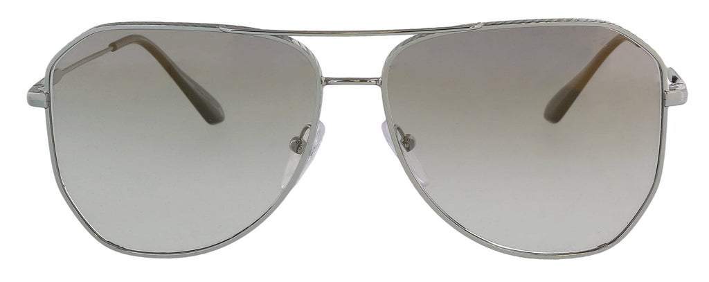 Prada 0PR 63XS 5AV09G61 Full Rim Silver Aviator Sunglasses