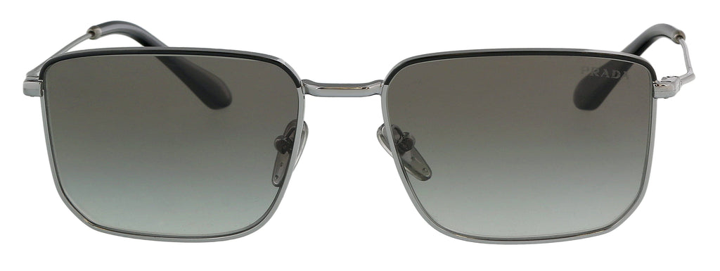 Prada 0PR 52YS M4Y0A756 Full Rim Gunmetal Rectangular Sunglasses