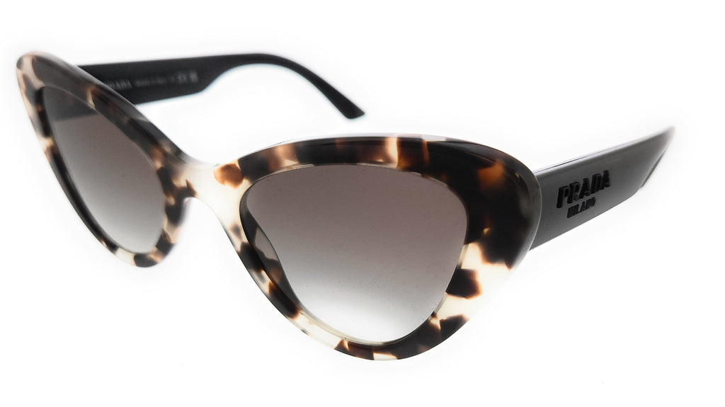 Prada  Full Rim Talc Havana  Cat Eye Sunglasses