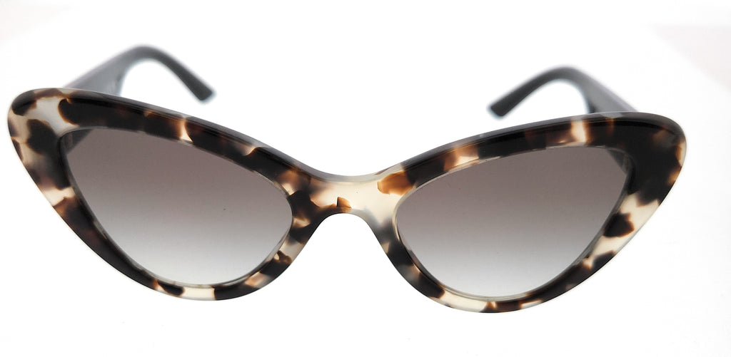 Prada 0PR 13YS UAO0A752 Full Rim Talc Havana  Cat Eye Sunglasses