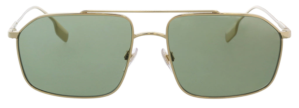 Burberry 0BE3130 10099A59 Webb Full Rim Light Gold Aviator Sunglasses