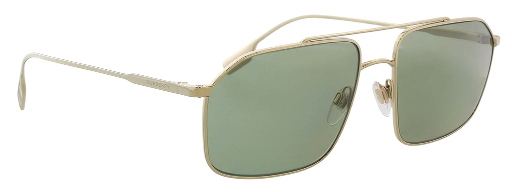 Burberry 0BE3130 10099A59 Webb Full Rim Light Gold Aviator Sunglasses