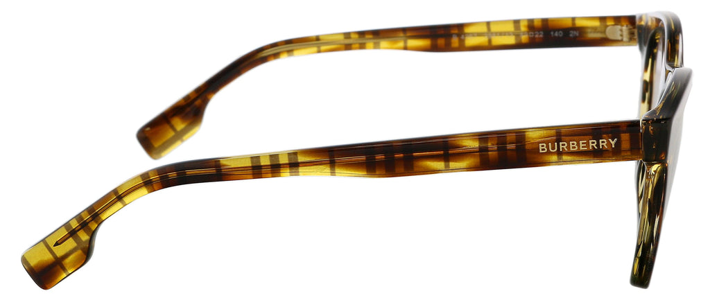 Burberry 0BE4367 39811349 Yvette Full Rim Top Check Striped Brown Cateye Sunglasses