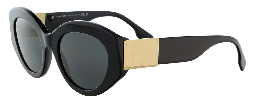 Burberry  Full Rim Black Oval Sunglasses
