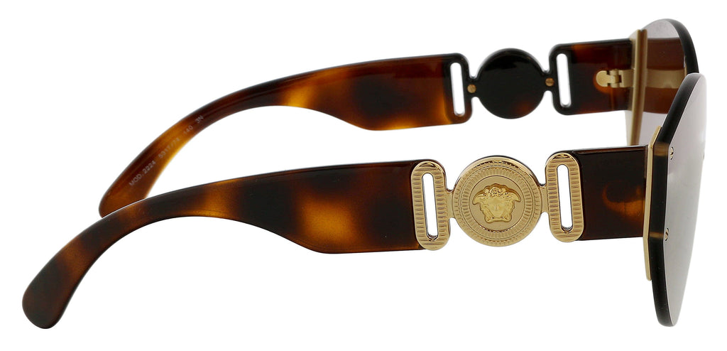 Versace 0VE2224 53177446 Full Rim Gold Irregular Sunglasses