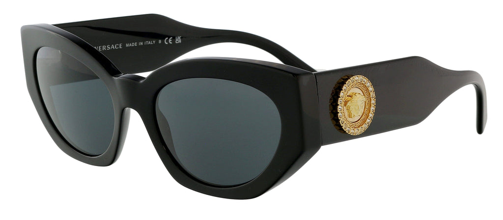 Versace 0VE4376B GB1/8754 Full Rim Black Cateye Sunglasses