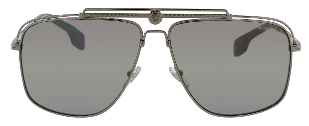 Versace 0VE2242 1001Z361 Full Rim Gunmetal Aviator Sunglasses