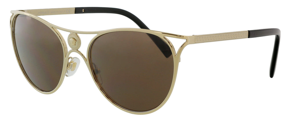 Versace  Full Rim Pale Gold Cateye Sunglasses