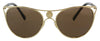 Versace 0VE2237 12527357 Full Rim Pale Gold Cateye Sunglasses