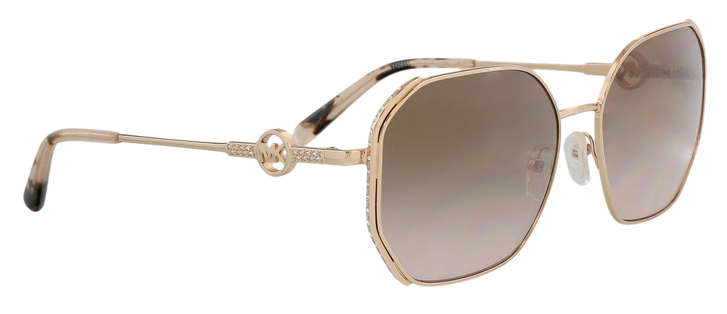 Michael Kors  0MK1074B 11081157 Santorini Full Rim Rose Gold Square Sunglasses