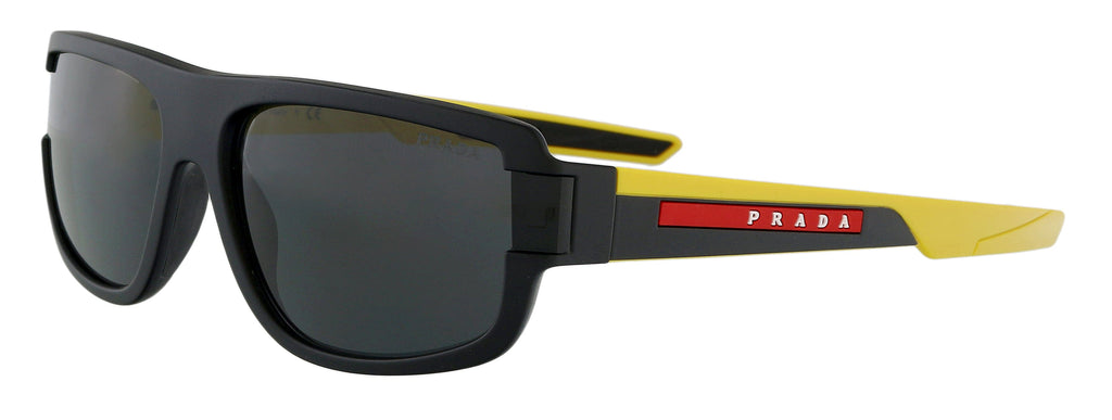 Prada Linea Rossa  Full Rim Matte Black Rectangular Sunglasses