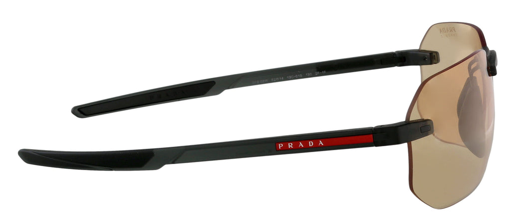 Prada Linea Rossa 0PS 09WS 13C01S62 Rimless Black Irregular Sunglasses