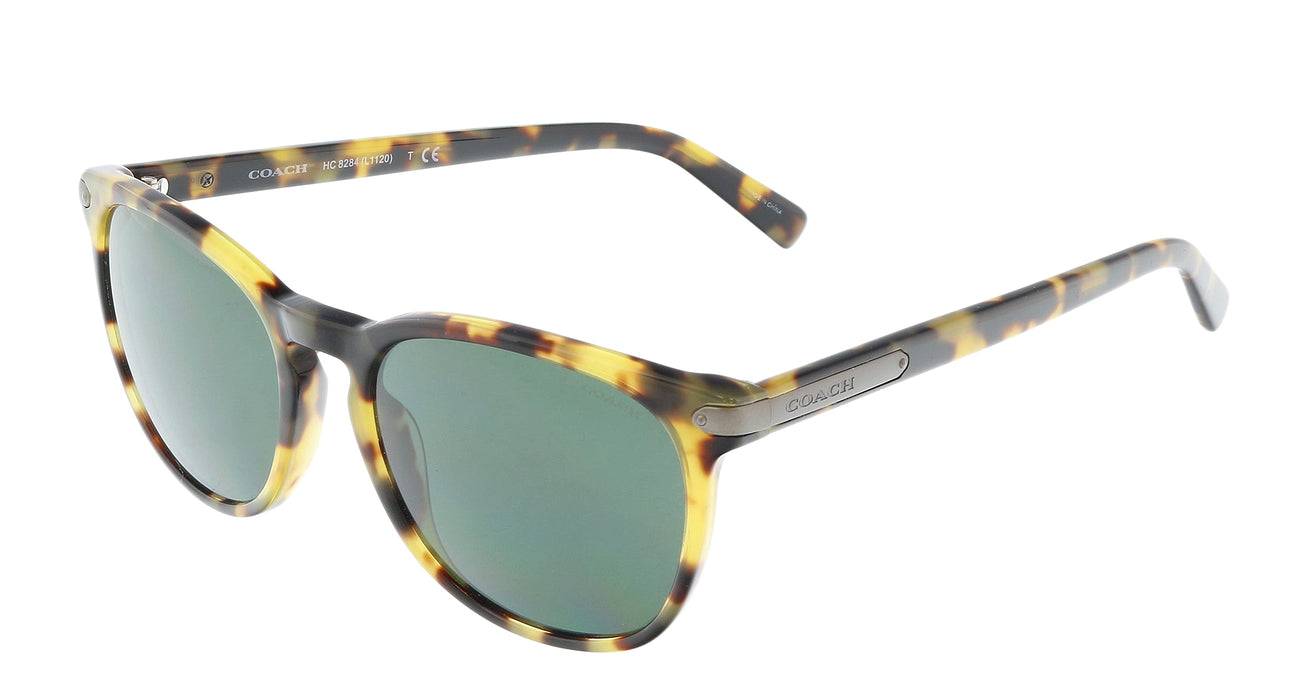 Coach 0HC8284 517171 Dark Tortoise Round Full Rim Sunglasses