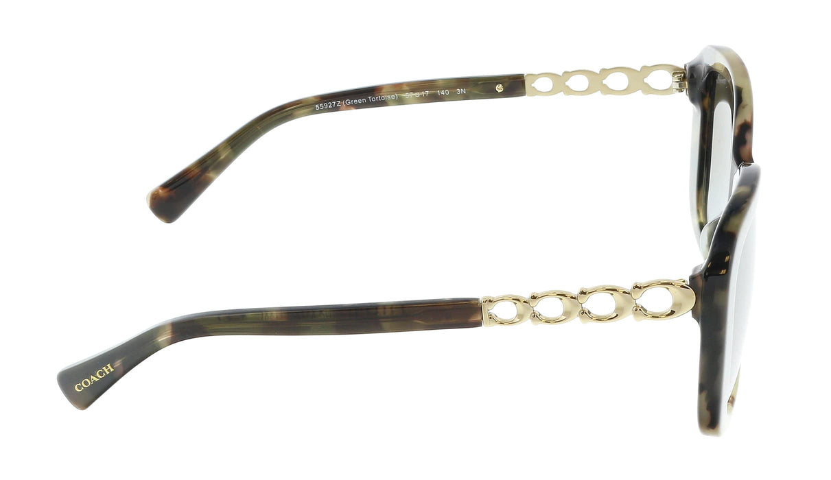 Coach 0HC8286 55927Z Green Havana Square  Full Rim Sunglasses