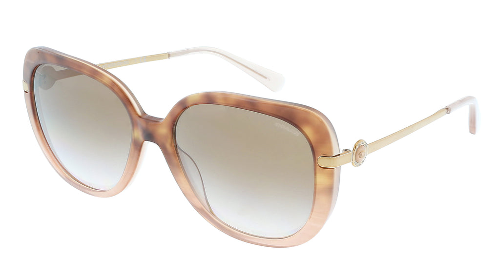 Coach  565294 Peach Tortoise Gradient Square  Full Rim Sunglasses