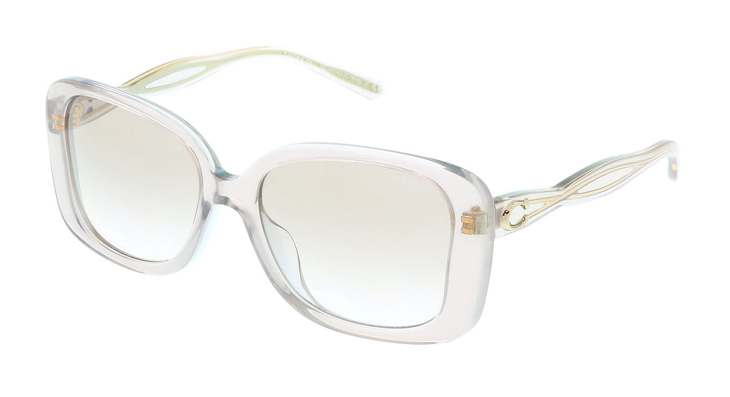 Coach  568111 Transparent Grey Butterfly Full Rim Sunglasses