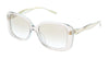 Coach  568111 Transparent Grey Butterfly Full Rim Sunglasses